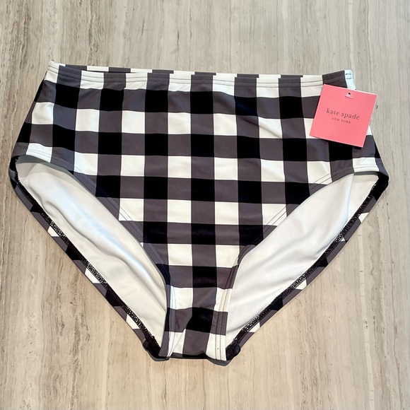 Kate Spade Shoreside Plaid Bikini black / white - Picture 7 of 13